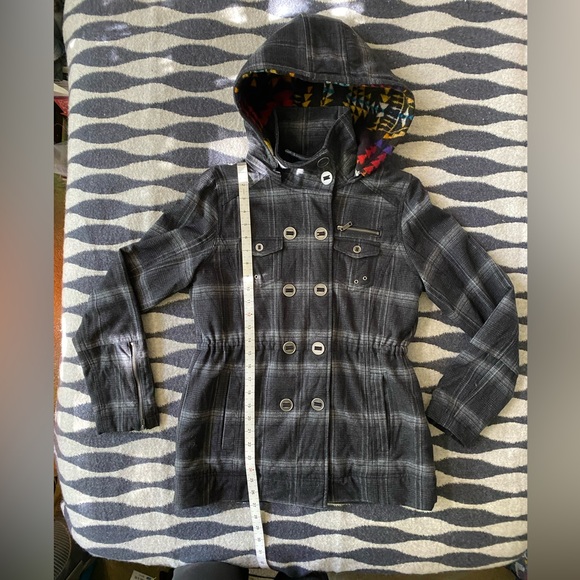 Hurley x Pendleton Wool Parka Jacket w/ Removable Hood - Womens Small - Picture 14 of 16